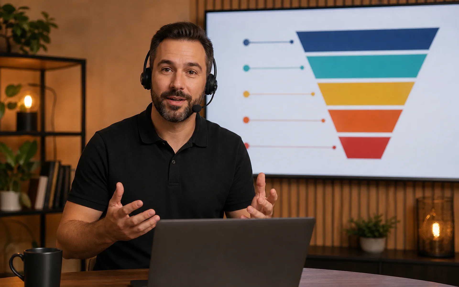 Illusztráció: élő, online webinárium formátuma